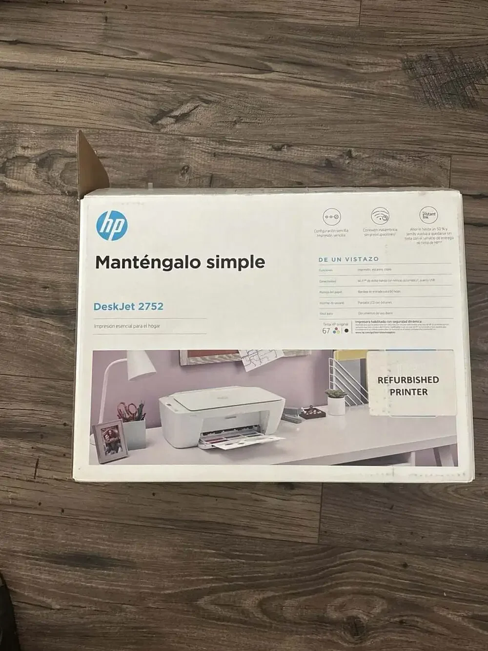 HP DeskJet 2752 Wireless All-in-One Color Inkjet Printer - Refurbished